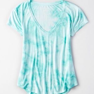 Teal or Turquoise V Neck Soft and Sexy T-shirt